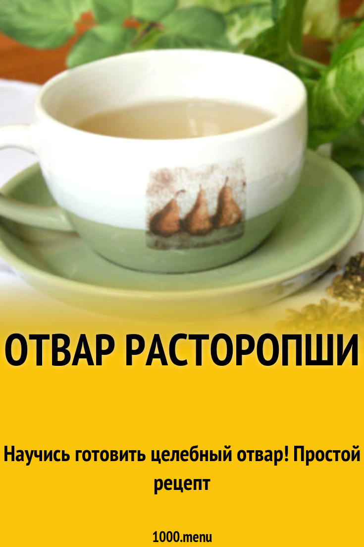 Отвар расторопши