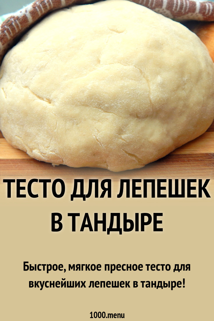 Тесто для лепешек в тандыре рецепт с фото - 1000.menu