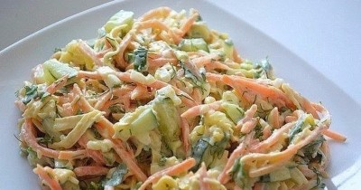 Салат Лиса с корейской морковкой