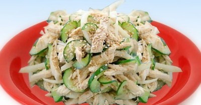 Корейский салат из куриной грудки без майонеза