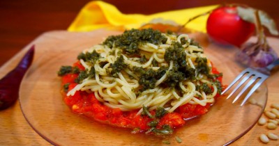 Спагетти с соусом Песто аппетитно и быстро