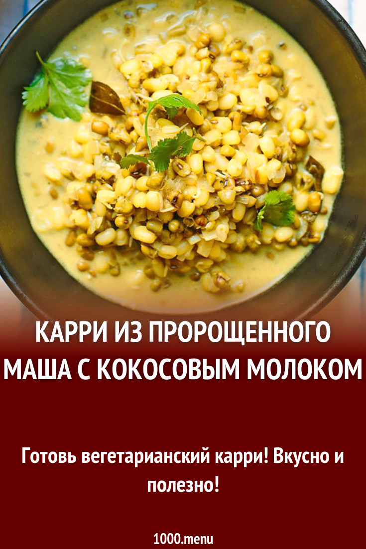 Карри из пророщенного маша с кокосовым молоком рецепт с фото - 1000.menu