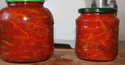 Лечо из помидоров, болгарского перца, моркови и лука