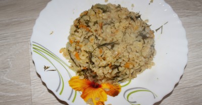 Булгур тушеный с овощами в мультиварке