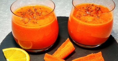 Морковный смузи с яблоком апельсином