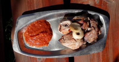 Шашлык времен СССР с Краснодарским соусом по ГОСТу на углях