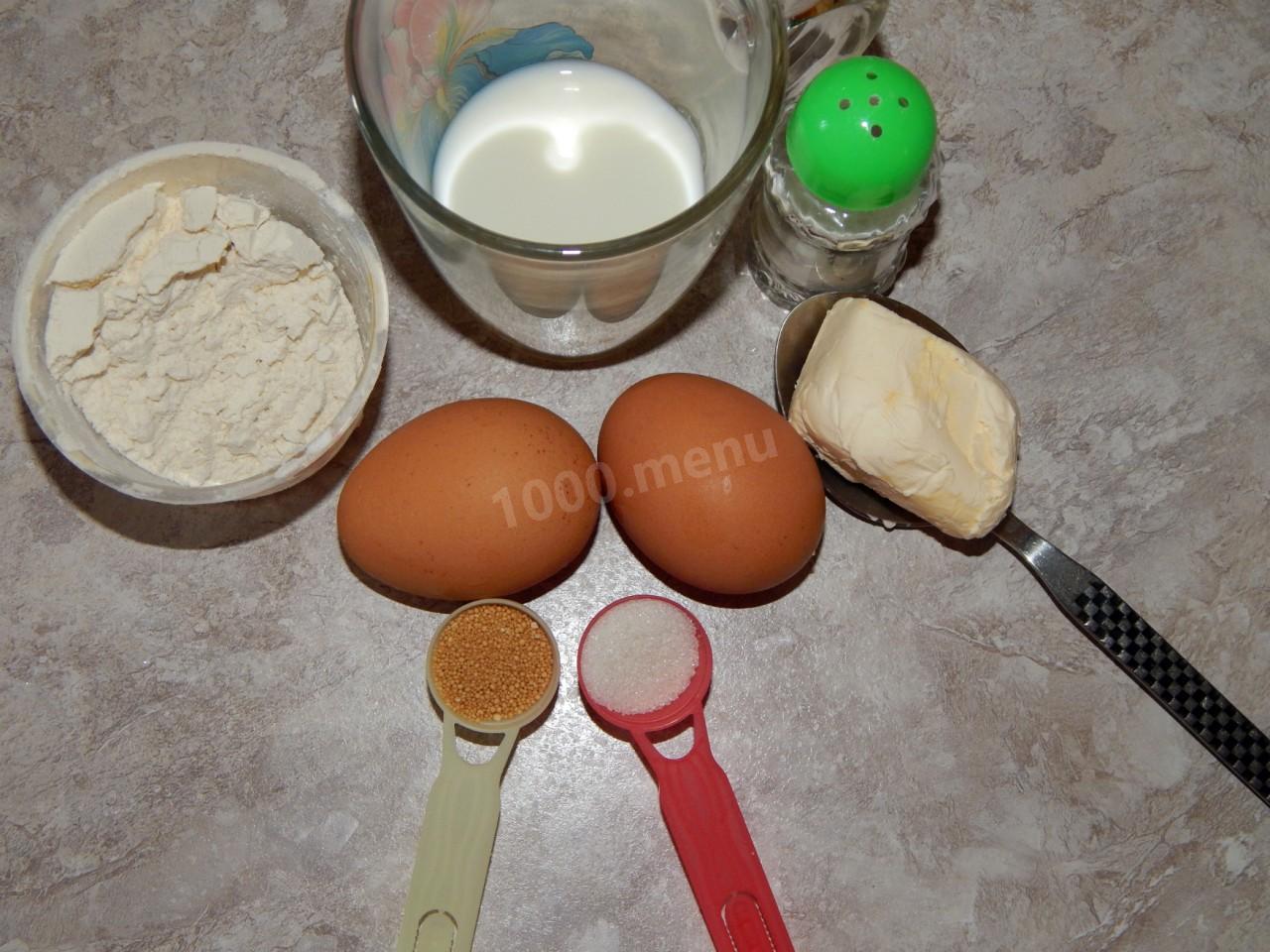 Приготовить тесто яиц муки