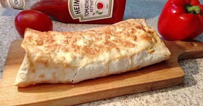 Лаваш с ветчиной сыром овощами