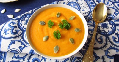 Суп пюре морковный с сыром