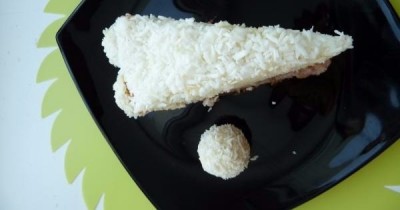 Торт бисквитный сметана Рафаелло