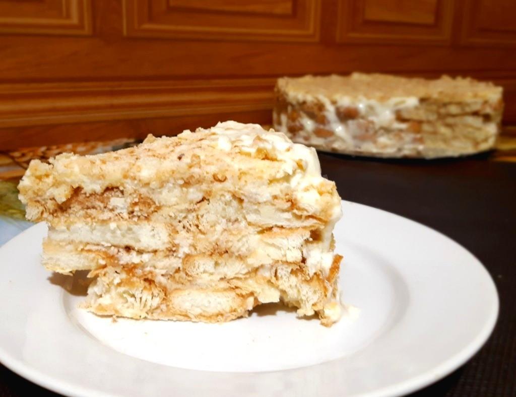Тортик из печенья без выпечки рецепты с пошаговым фото