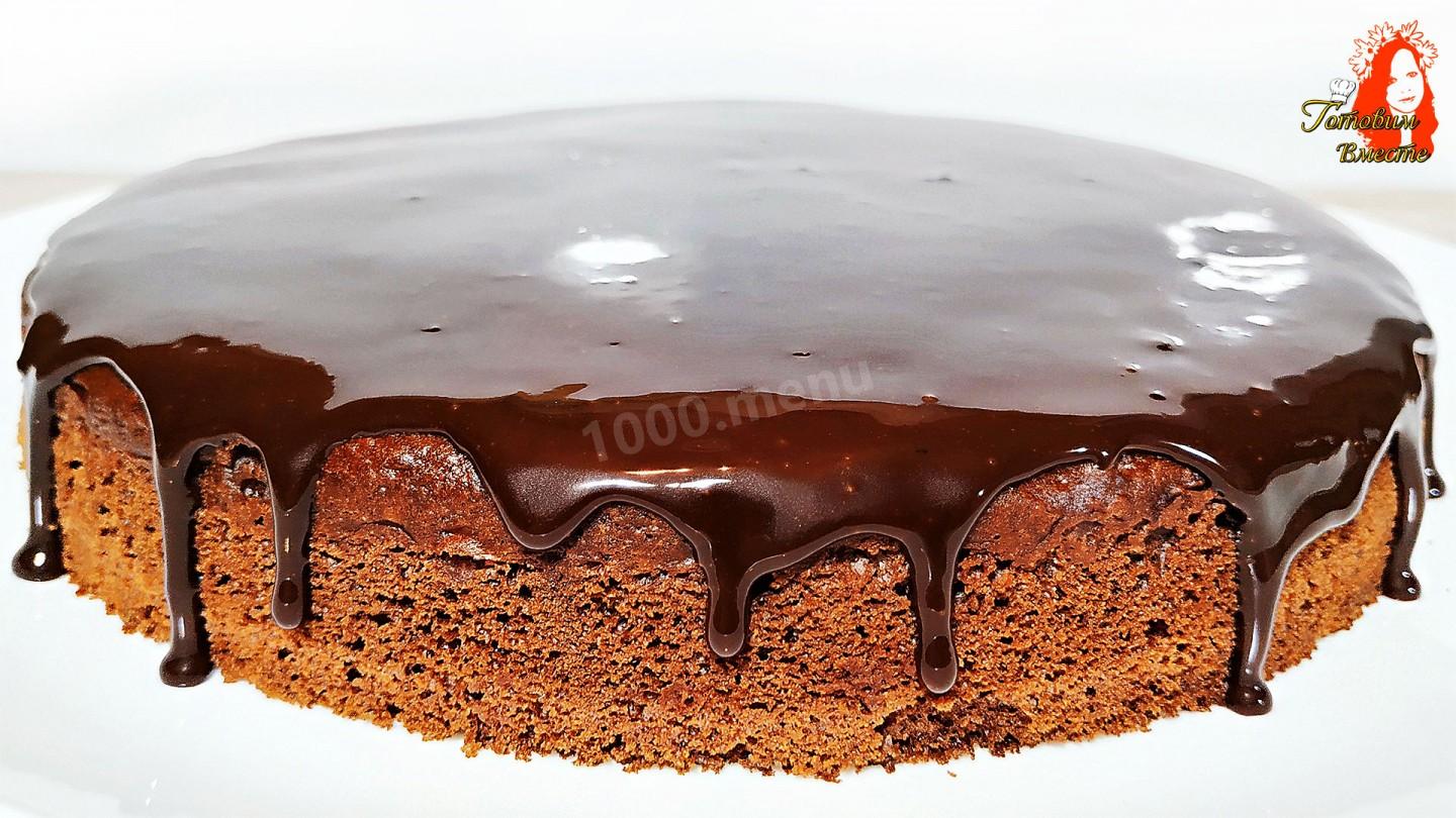 Пирог шоколадный с какао на кефире