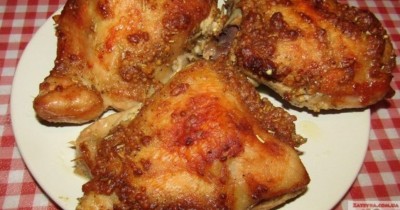 Курица, запеченная в горчичном маринаде