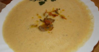 Суп-пюре с тыквой и грибами