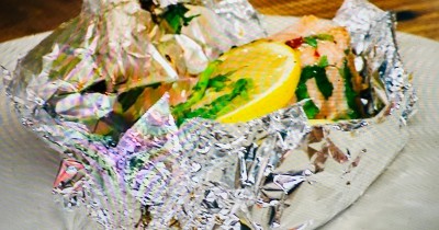 Семга с кабачками в фольге в духовке