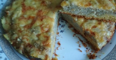 Рыбный пирог на хрустящем песочном тесте