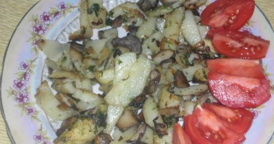 Белые грибы с картошкой