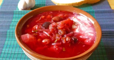  Борщ с фасолью постный - пошаговый рецепт приготовления с фото  