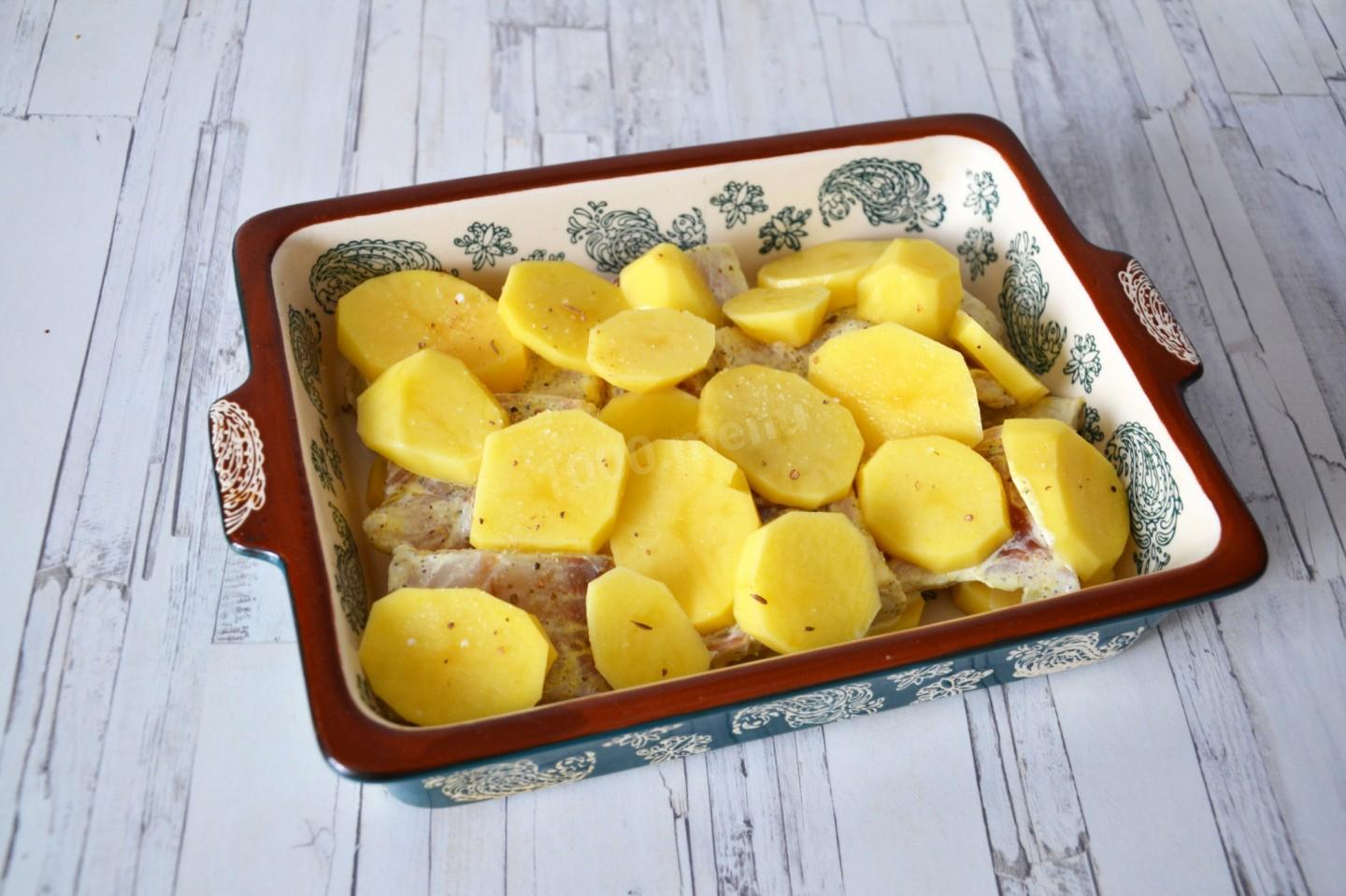 Картофель с минтаем в духовке рецепт с фото
