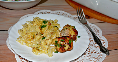  Макароны с фрикадельками в духовке со сливками - пошаговый рецепт приготовления с фото  