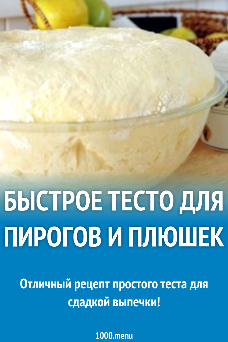 Быстрое тесто для пирогов и плюшек рецепт с фото пошагово - 1000.menu