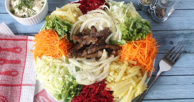 Салат чафан классический с говядиной и капустой