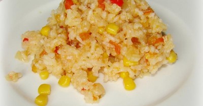 Рис с арахисом и овощами на гарнир к рыбе