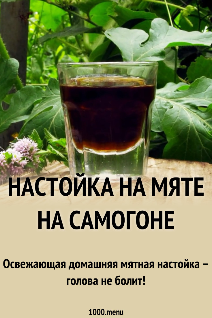 Настойка на мяте на самогоне