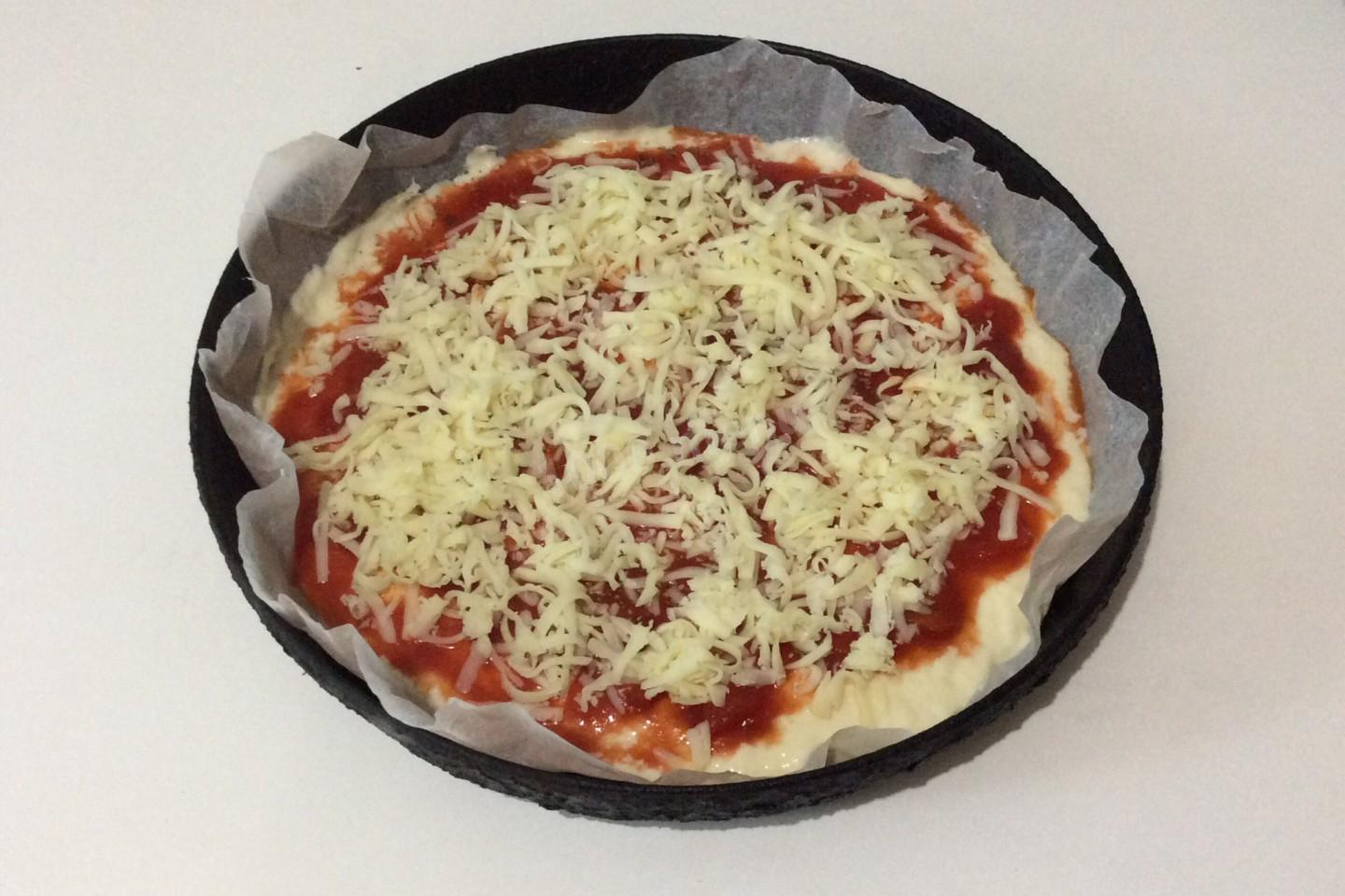 толстая пицца на кефире в духовке фото 76