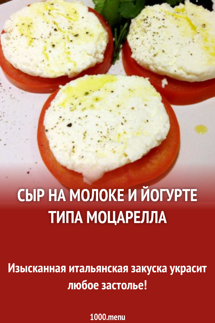 Сыр на молоке и йогурте типа Моцарелла рецепт с фото пошагово - 1000.menu