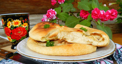 Осетинский пирог с картошкой и сыром на дрожжах