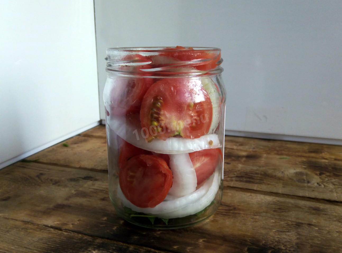 помидоры с луком и раст маслом на зиму