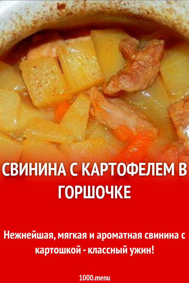 Свинина с картофелем в горшочке рецепт с фото пошагово - 1000.menu