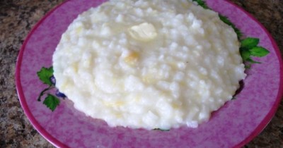 Рисовая каша с тыквой на молоке и воде с сахаром