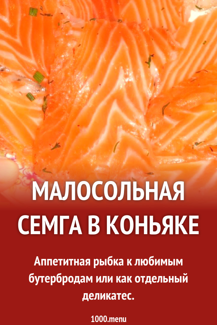 Малосольная семга в коньяке рецепт с фото пошагово - 1000.menu