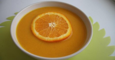 Морковный суп с имбирем и сливками