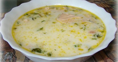 Сливочный суп с сёмгой