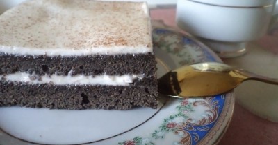 Торт с черемухой со сметанным кремом