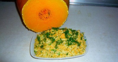 Салат из сырой тыквы с огурцами и морковью на скорую руку