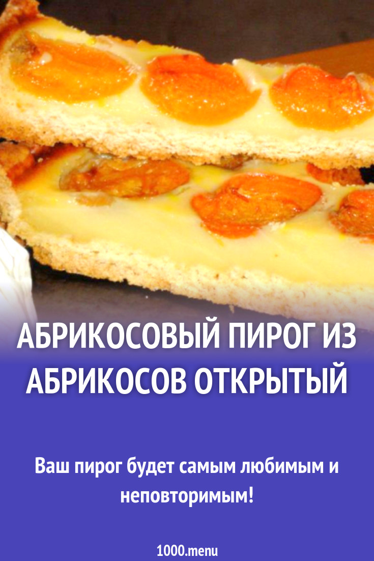 Абрикосовый пирог из абрикосов открытый рецепт с фото пошагово - 1000.menu