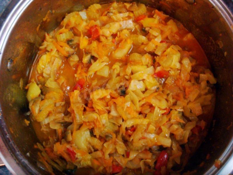 Рагу овощное с капустой и с картошкой и кабачками фото рецепт