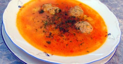 Суп овощной с мясными шариками в мультиварке