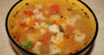 Суп из цветной капусты с брокколи и грушами