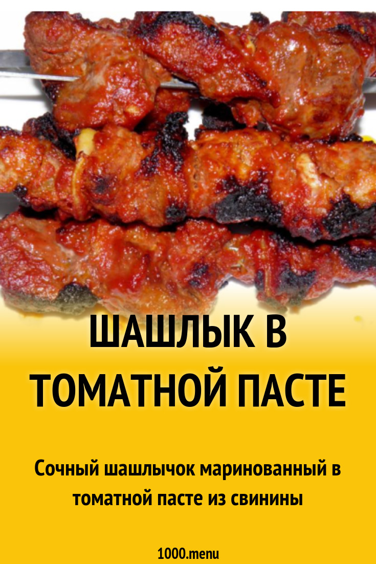 Шашлык в томатной пасте на углях рецепт с фото пошагово - 1000.menu