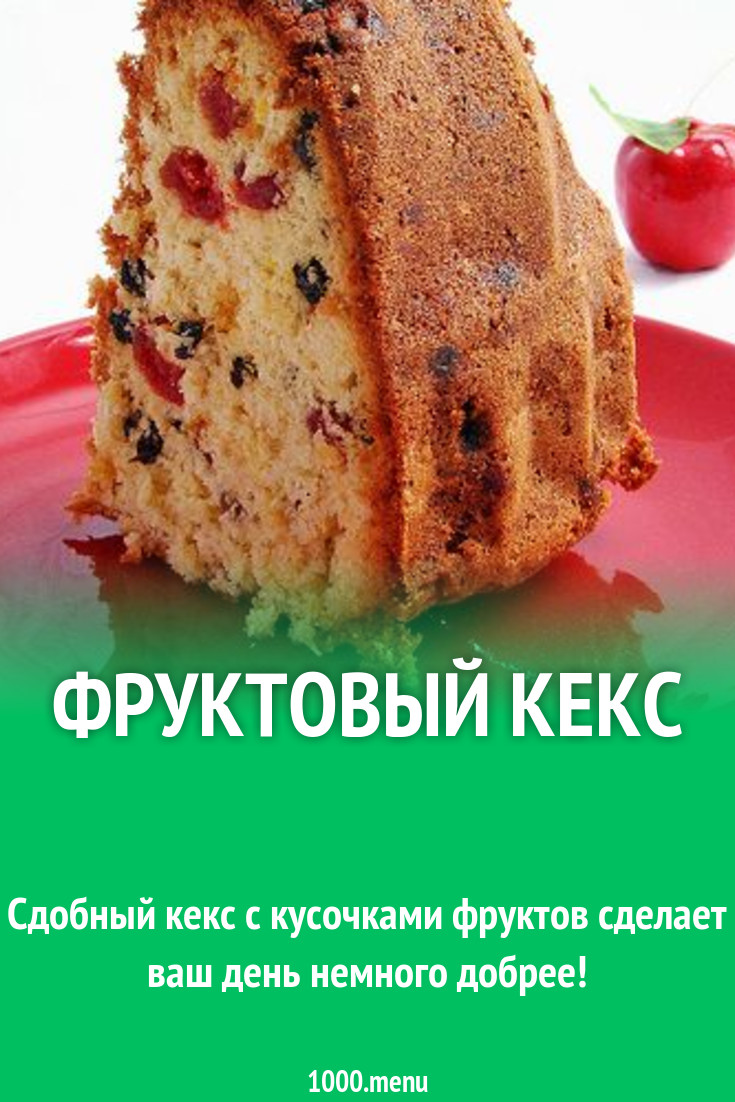 Мини кекс фруктовый рецепт