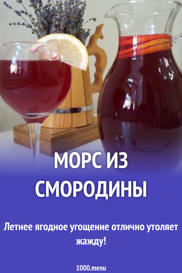 Морс из смородины с сахаром и лимоном рецепт с фото пошагово - 1000.menu