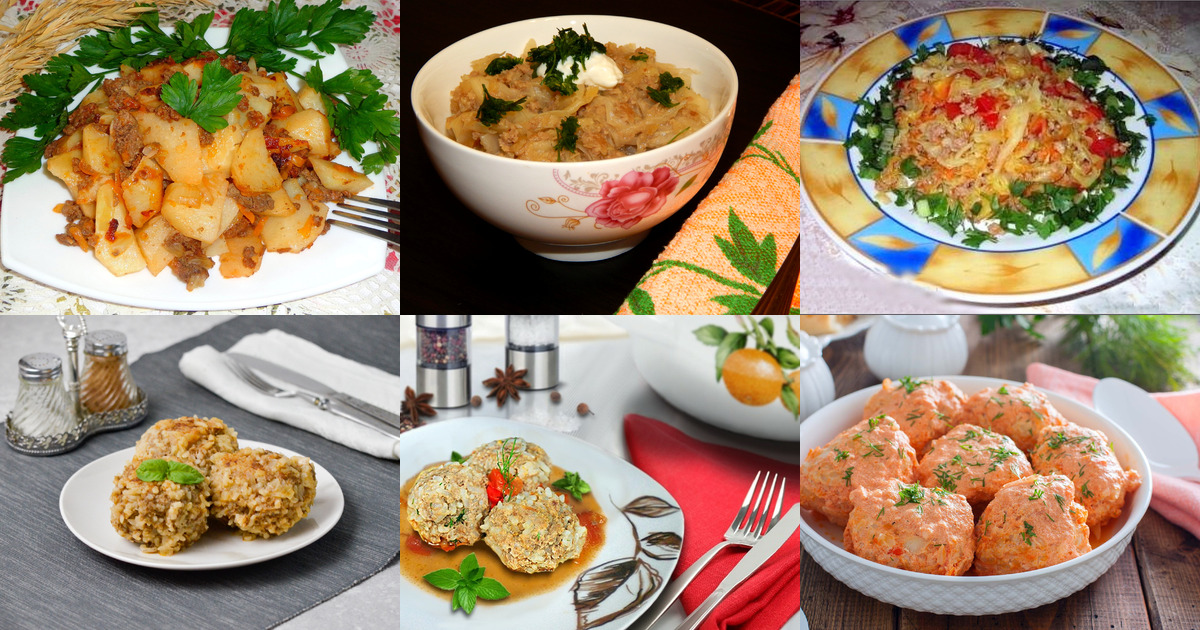 С тушеным фаршем: 169 рецептов - 1000.menu