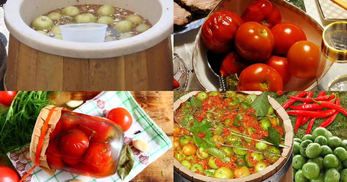 Бочковые помидоры в бочках: 5 рецептов - 1000.menu