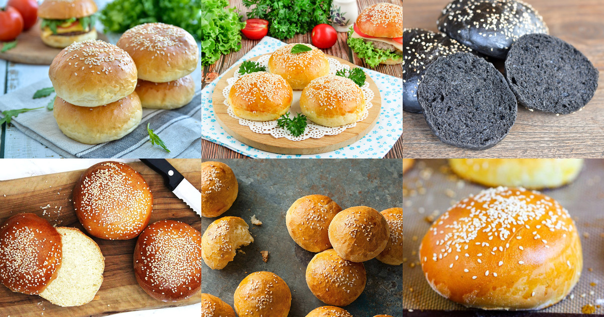 Булки булочки для бургеров - 7 рецептов - 1000.menu