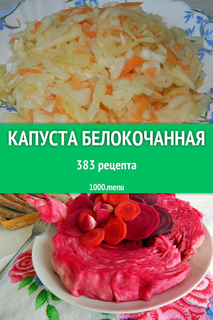 Блюда с белокочанной капустой - 526 рецептов приготовления пошагово -  1000.menu